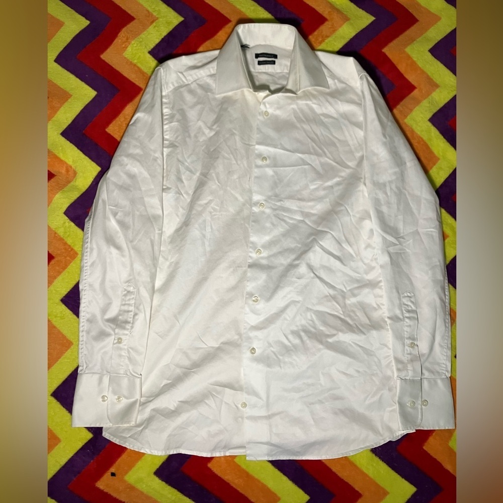 Suitsupply Solid White Dress Shirt 38/15 100% cotton